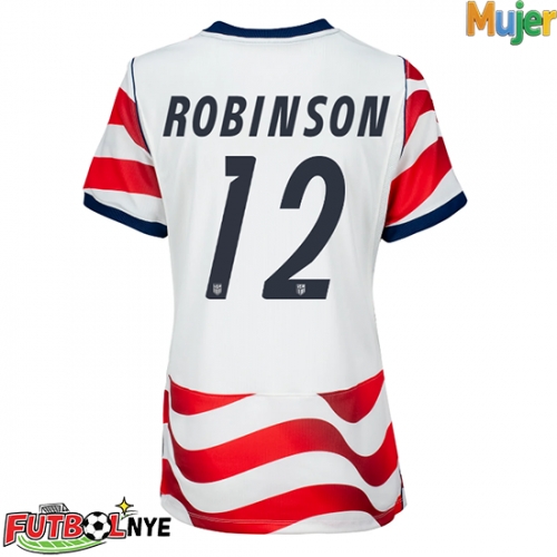 Camiseta Estados Unidos Miles Robinson #12 Primera Equipación para mujer Mundial 2026 manga corta